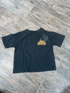Kids Black Short-Sleeve Tee with Desert Cactus Graphic from zara